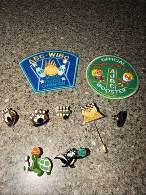 Bowling pins patches vintage